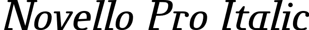 Novello Pro Italic font - Novello_Pro_Italic.otf