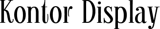 Kontor Display font - KONTD___.TTF