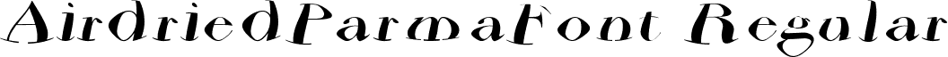 AirdriedParmaFont Regular font - AirdriedParmaFont.ttf