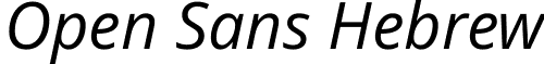 Open Sans Hebrew font - OpenSansHebrew-Italic.ttf