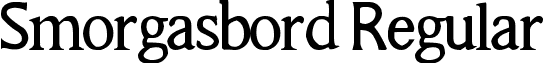 Smorgasbord Regular font - Smorgasbord.otf