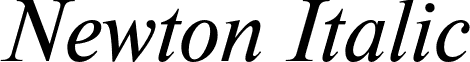 Newton Italic font - NWT56.otf