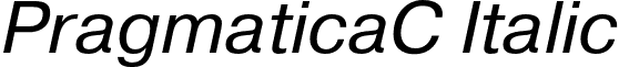 PragmaticaC Italic font - PragmaticaC-Oblique.otf