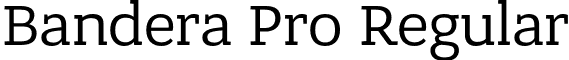 Bandera Pro Regular font - BanderaPro.otf