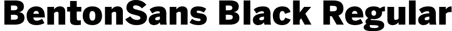 BentonSans Black Regular font - BentonSans Black.otf