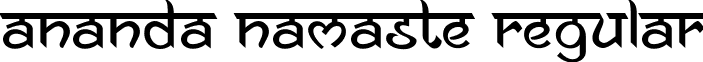 Ananda Namaste Regular font - Ananda Namaste.ttf