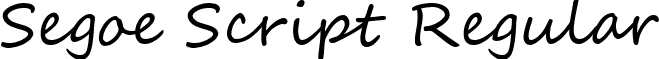 Segoe Script Regular font - segoesc.ttf