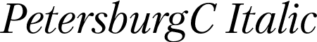 PetersburgC Italic font - PetersburgC-Italic.otf