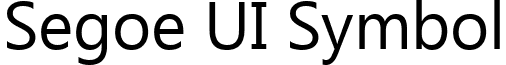 Segoe UI Symbol font - seguisym.ttf