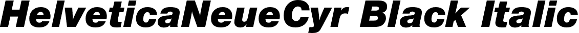 HelveticaNeueCyr Black Italic font - HelveticaNeueCyr-BlackItalic.otf