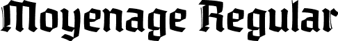 Moyenage Regular font - Moyenage.ttf