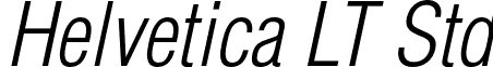 Helvetica LT Std font - HelveticaLTStd-LightCondObl.otf