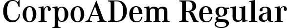 CorpoADem Regular font - CorpoADem.ttf