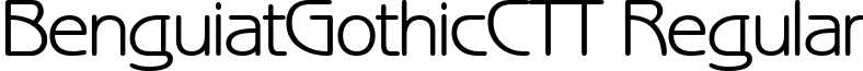 BenguiatGothicCTT Regular font - BenguiatGothicCTT.ttf