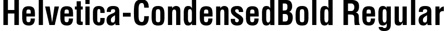 Helvetica-CondensedBold Regular font - Helvetica CondensedBold.ttf