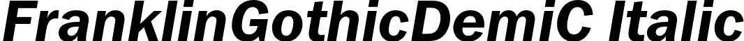 FranklinGothicDemiC Italic font - FranklinGothicDemiC-Italic.otf