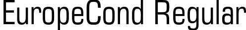 EuropeCond Regular font - EuropeCond.otf