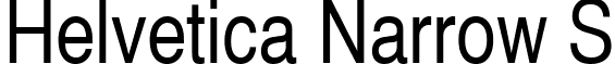 Helvetica Narrow S font - Helvetica Narrow S Regular.ttf