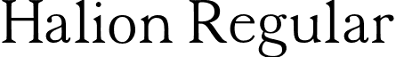 Halion Regular font - Halion.otf