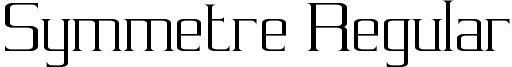 Symmetre Regular font - Symmetre.ttf