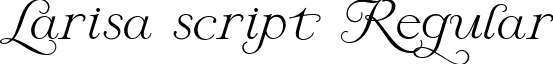 Larisa script Regular font - Larisa script.ttf