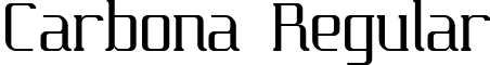 Carbona Regular font - carbona.ttf