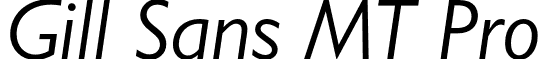 Gill Sans MT Pro font - GillSansMTPro-BookItalic.otf