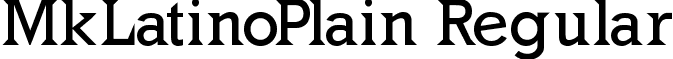 MkLatinoPlain Regular font - MkLatinoPlain.ttf