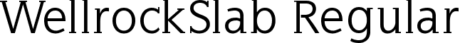 WellrockSlab Regular font - WellrockSlab.ttf