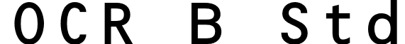 OCR B Std font - OCRBStd.otf