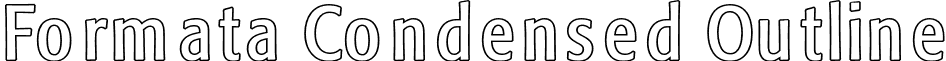 Formata Condensed Outline font - Formata-CondensedOutline.otf