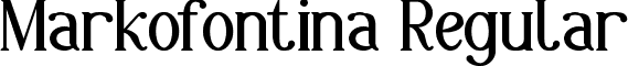 Markofontina Regular font - Markofontina.ttf