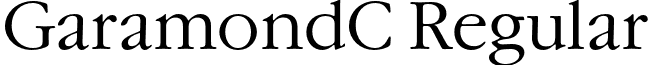 GaramondC Regular font - GaramondC-Light.otf