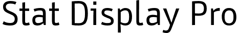Stat Display Pro font - StatDisplayPro-Regular.otf