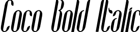 Coco Bold Italic font - Coco-BoldCondensedItalic.otf