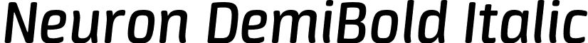 Neuron DemiBold Italic font - Neuron DemiBold Italic.otf