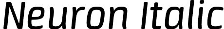 Neuron Italic font - Neuron Italic.otf
