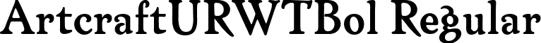 ArtcraftURWTBol Regular font - ArtcraftURWTBol.ttf