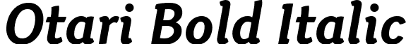 Otari Bold Italic font - Otari Bold Italic.ttf