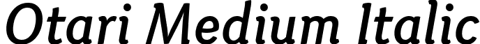 Otari Medium Italic font - Otari Medium Italic.ttf