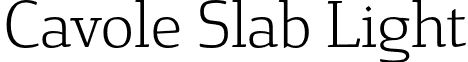 Cavole Slab Light font - CavoleSlabLight.otf