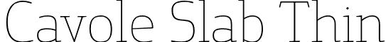 Cavole Slab Thin font - CavoleSlabThin.otf