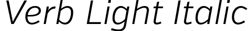 Verb Light Italic font - VerbLight-Italic.otf