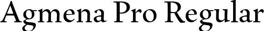 Agmena Pro Regular font - Agmena Pro Regular.ttf