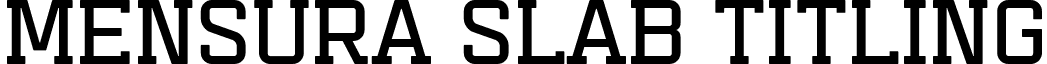 Mensura Slab Titling font - MensuraSlabTitling1.otf