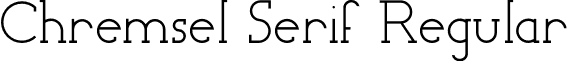 Chremsel Serif Regular font - Chremsel Serif-Regular.otf