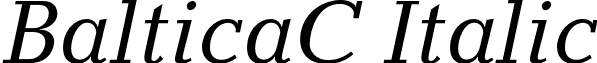 BalticaC Italic font - BalticaC-Italic.otf