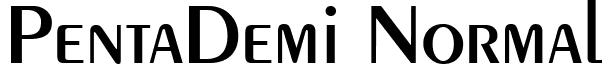 PentaDemi Normal font - PNTD____.TTF