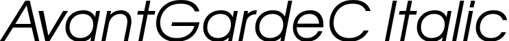 AvantGardeC Italic font - AvantGardeGothicC-Oblique.otf