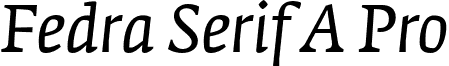 Fedra Serif A Pro font - FedraSerifPro A BookItalic.otf